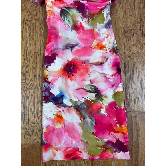 B71 Chiara Boni Dress Floral Womens Small One Shoulder Swiftie Midnights Chic - Picture 3 of 7